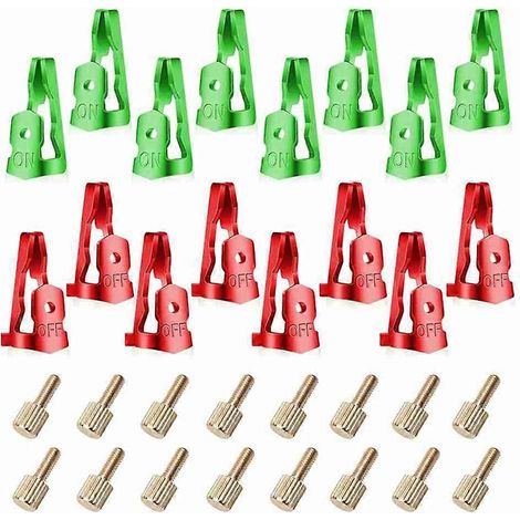 Kit de déclencheurs de remplacement pour interrupteurs horaires (8 déclencheurs marche, 8 déclencheurs arrêt et 16 vis) compatible avec les minuteries Intermatic série T100 156T1978A. (1/5)