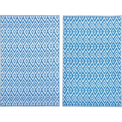 TAPPETO ROMBO BLU-BIANCO CM.120X180   PZ (1/3)