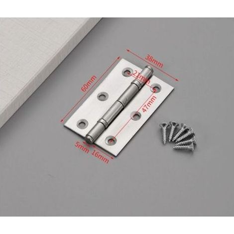 10 Stück Türscharniere, Edelstahlscharniere, unsichtbare Scharniere, für Schranktüren/kleine Türen/Schubladen/Fenster/Klavier/Schmuckkästchen, Möbelbeschläge (1/4)