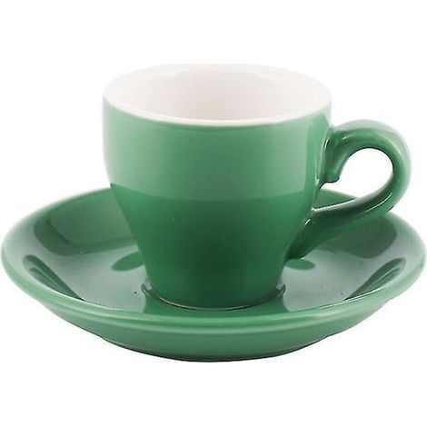 Macaron Espresso Café Noir Italien Tasse Émeraude (1/5)