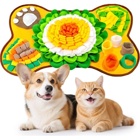 Schnüffelmatte für Hunde, interaktives Puzzle-Spielzeug zur Beschäftigung, kognitive Matte für Welpen zum langsamen Fressen, zur Nahrungssuche und zur geistigen Stimulation