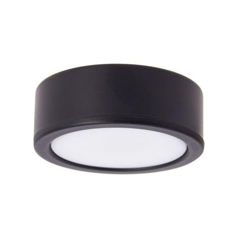 Spot de Meuble LED Noir IP44 250 Lumens CCT 2 Modes de Fixation Encastré ou En Saillie Luminaire Étanche pour Éclairage Localisé Cuisine Salle de Bain