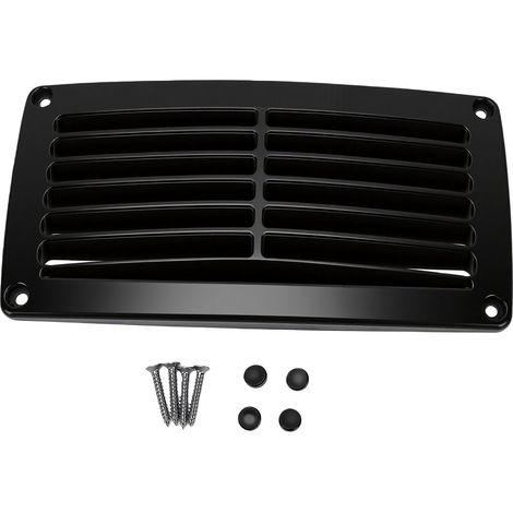 Couvercle de ventilation de bateau 8,07x4,13 pouces, grille de retour noire pour conduit de CVC camping-car (1/5)