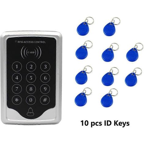 Lecteur de cartes 125 kHz pour 1000 utilisateurs, contrôleur d'accès autonome, panneau numérique, serrure électronique, lecteur de porte intelligent, clavier C10D à 10 touches (1/5)