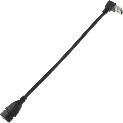 Rallonge de Câble USB 3.0 à 90 Degrés Mâle vers Femelle en Abs pour Ordinateurs de Bureau, Synchronisation de Données Rapide et Gain de Place, Design Chic et Fonctionnel (1/5)
