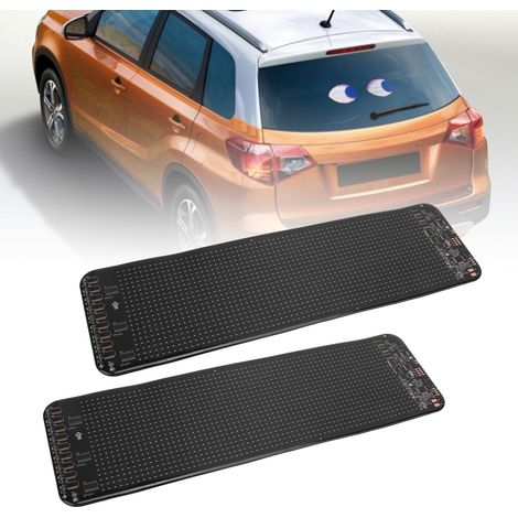 Deux ensembles d'écrans LED flexibles Blumi Light Devil Eyes, matrice LED 6420 points, écran automobile LED flexible programmable, écran souple en forme d'œil aux couleurs dynamiques. (1/5)