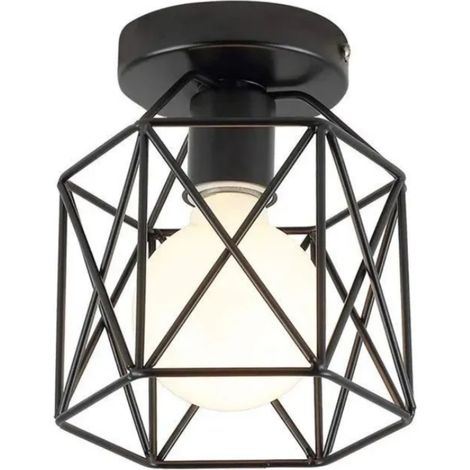 Plafonnier Scandinave - Luminaire En Fer E27 - Pour Salon Cuisine Bar - Sans Ampoule (1/5)