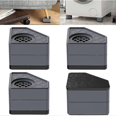 Patins anti-vibrations pour lave-linge, lot de 4, pour lave-linge et sèche-linge, amortissant les chocs et réduisant le bruit. (1/5)