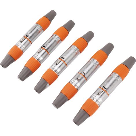 5 paires de fiches XLR professionnelles 3 broches étamées, connecteurs XLR femelles et mâles pour système audio domestique et enregistrement en studio (1/5)