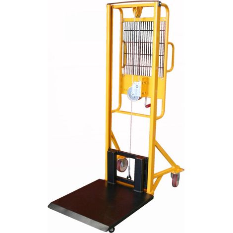 Sollevatore ad arganello con frizione incorporata arresto automatico,sollevamento massimo mm 1200 con piastra