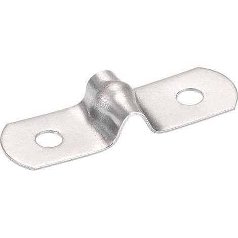 Lot de 45 colliers de serrage pour tuyau de 5 mm, fixation de tube, collier rigide à 2 trous, fixation de treillis métallique rigide en acier inoxydable 201, fixation de clôture (argent)