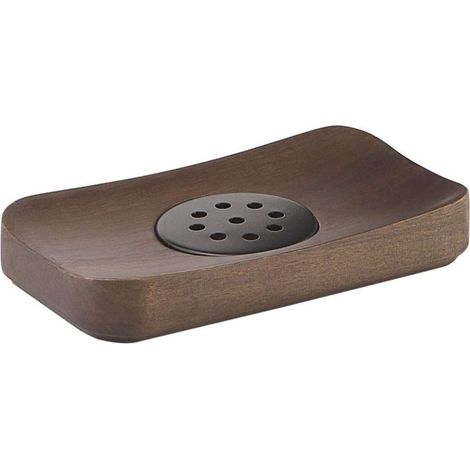 DAFNE Porte-savon sur pied, bambou (1/2)