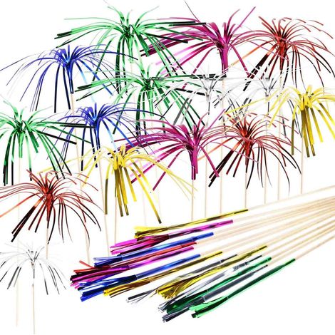 50 Parasols décoratifs jetables, motif ananas et miel, pour cocktails, fêtes de plage, boissons tropicales (1/5)