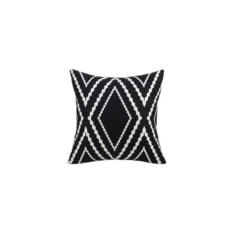 Lot de 2 housses de coussin décoratives à rayures géométriques, noir et blanc, modernes, 45x45 cm, pour canapé, salon, chambre.