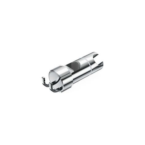 Support de Douche Réglable avec 2 Crochets, Universel Support de Pommeau de Douche pour Barre de Douche de 18-25 mm, ABS Chromé Support Douchette à Main, Installation Facile