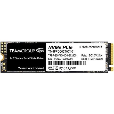Team Group MP33 PRO SSD M.2 2280 PCIe NVMe Gen3 x4 de 2 TB (3500/3000 MB/s) (1/2)