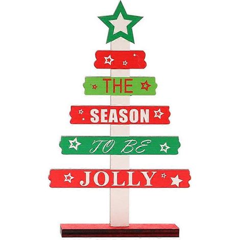 Magie de Noël, Ornements en bois, Décorations en forme d'étoiles, Décoration pour la maison et le bureau (1/4)