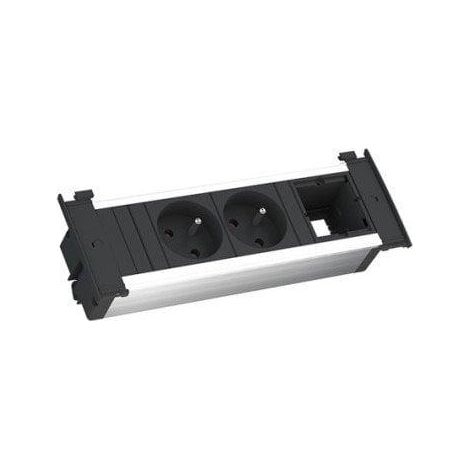 Bachmann KAPSA S multiprise noire 2 prises 2m câble