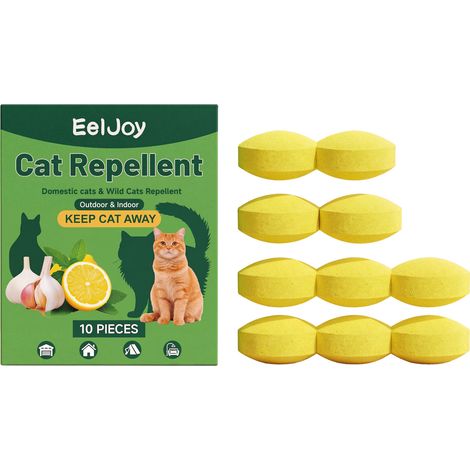 Comprimés répulsifs pour chats à usage intérieur, prévenant les morsures et les griffures, adaptés à un usage quotidien et à une utilisation dans plusieurs pièces – 10 comprimés répulsifs + 3 sacs en (1/5)