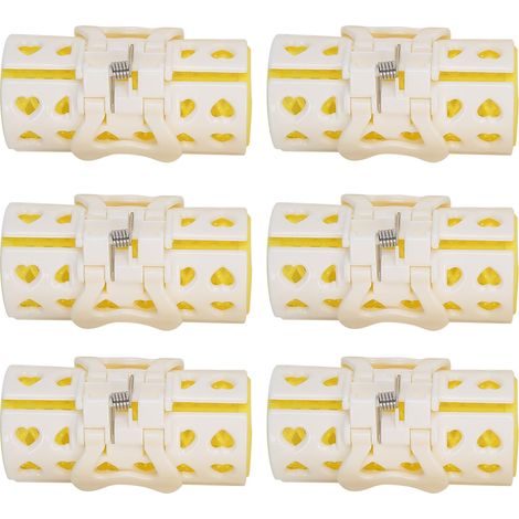 Ensemble de 6 pinces à friser portables pour coiffure à domicile ou en salon, 3 x 7 cm. (1/5)