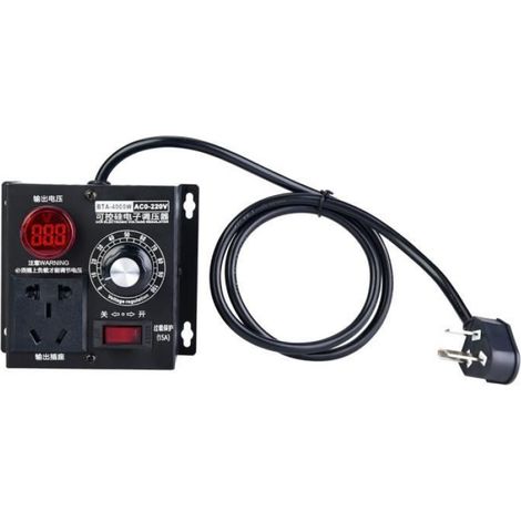 Régulateur de tension - - SCR 220V - Variateur de vitesse - Prise universelle - 2 ans de garantie (1/4)