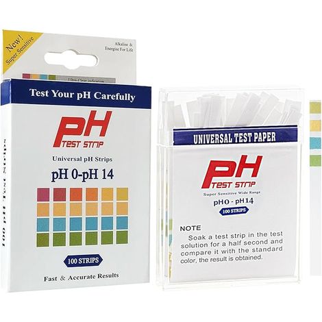 Bandelettes pH universel 100pcs Papier pH Gamme complète 0-14, Test pH rapide pour eau potable, laboratoires, aquariums, piscines