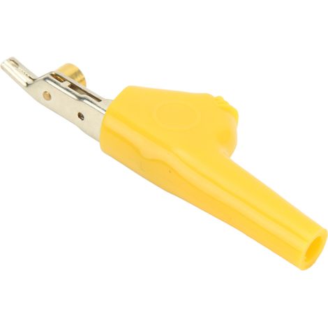 Krokodilklemme für Telekommunikationstests, Abisolierzange mit Nadel, 25 mm Öffnung, J.60043, Gelb (1/5)