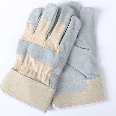 Gants de soudeur en cuir de vachette – antidérapants, résistants chaleur, ignifuges, pour soudage et quincaillerie (1/5)