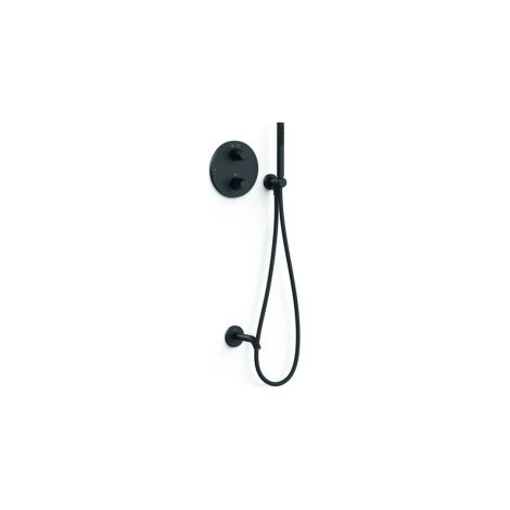 Kit robinet thermostatique encastré 2 voies pour baignoire et douche Therm-box Noir mat - TRES 28135006NM