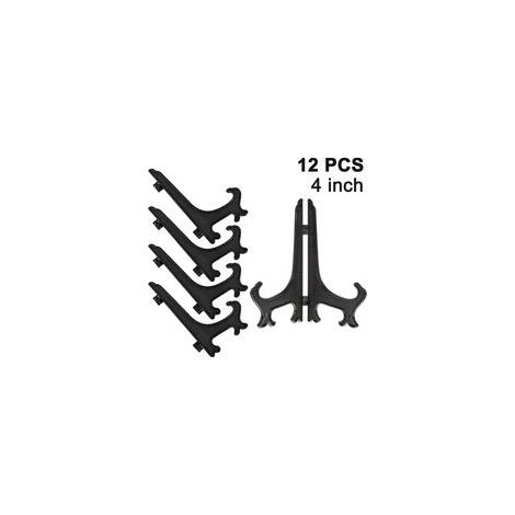 Lot de 12 chevalets en plastique porteassiettes Présentoirs pour la présentation des assiettes à collectionner (1/5)