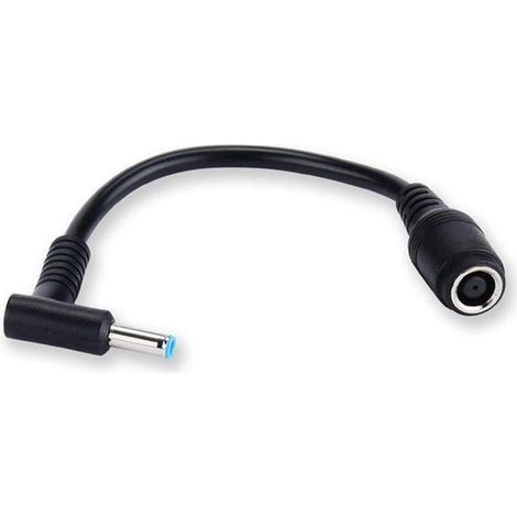 Adaptateur Câble Convertisseur Alimentation DC 7,4 mm vers 4,5 mm - Pour Ordinateurs HP et Dell - Fiche Rond vers Carré - 1 Pièce (1/5)