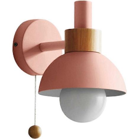 Wohnzimmer-/Veranda-/Flurlampe, moderner minimalistischer nordischer Stil, Nachttischlampe, Wandleuchte Macaron (rosa) (1/5)