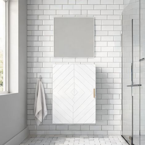 Meuble de salle de bain bianco en MDF 40 x 15 x 60 cm (1/5)