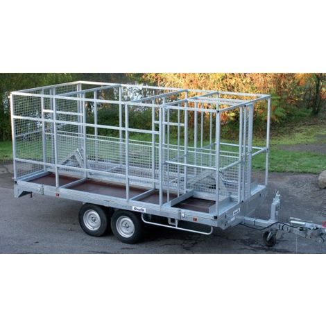 Duarib – Remorque DE.01 double essieu avec conteneur amovible – Charge 1175 kg – Longueur 6.16m – Largeur 2.16m – Hauteur 2.52m