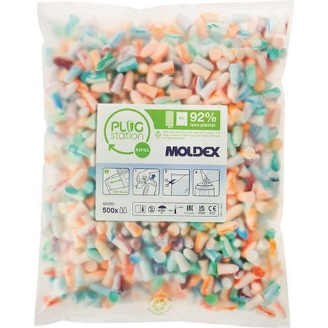 Moldex 786001 Spark Plugs PlugStation 500 Refill SNR 35 dB (500 Pairs) MOL786001