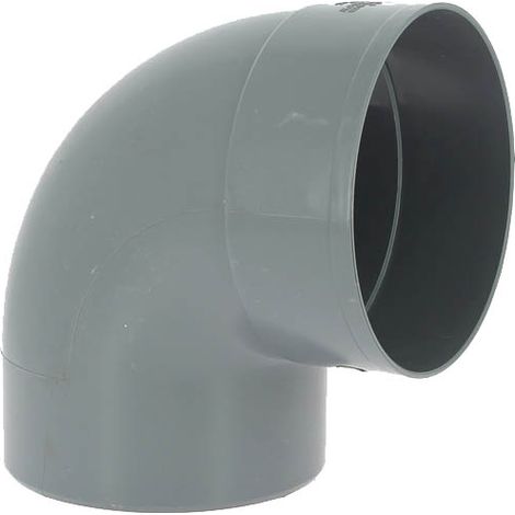 Adequa – Coude PVC mâle-femelle 87°30 Ø160 mm – Raccord évacuation lisse – Conception anti-impuretés – Pour systèmes d'évacuation