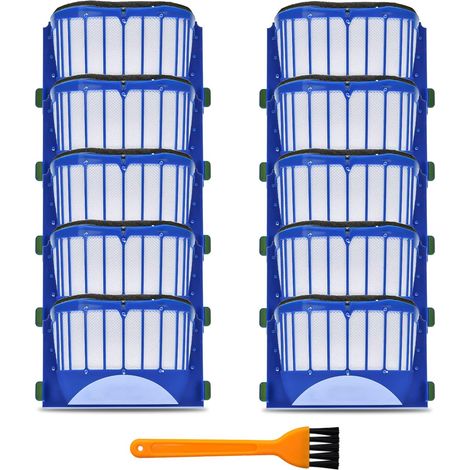 Pièces de rechange pour aspirateurs : lot de 10 filtres Aero Vac compatibles avec les aspirateurs iRobot Roomba des séries 500 et 600 (modèles 536, 550, 614, 620, 630, 655, 660, 665, 671, 680 et 690) (1/5)
