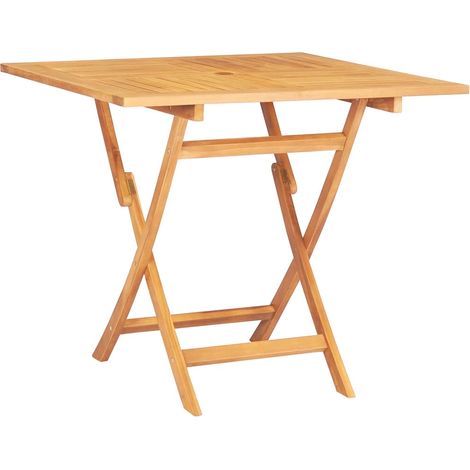 Table d'extérieur pliable Table de salon de jardin - 85x85x76 cm Bois de teck solide BV895317 - BonneVie (1/5)