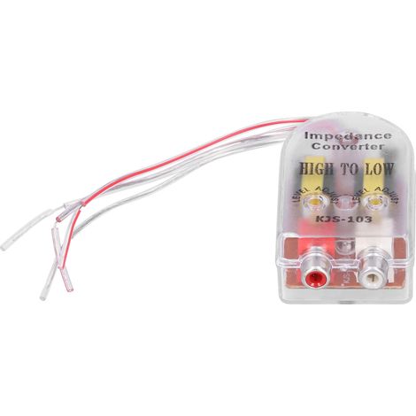 Convertisseur audio 12 V pour autoradio, amplificateur de ligne RCA, adaptateur d'impédance. (1/5)