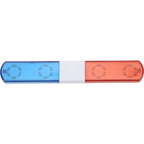 Feu Clignotant LED Ultra Lumineux pour Voiture RC 1:8 1:10, Modèle Police avec Éclairage Rouge et Bleu, Dimensions 145x22x12mm (1/5)