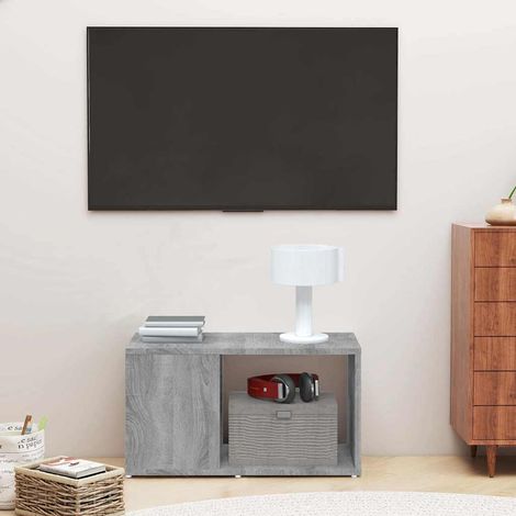 vidaXL TV Cabinet Grey Sonoma 60x24x32cm Engineered Wood (1/5)