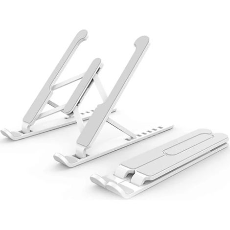 Soporte de portátil ajustable para escritorio, portátil, ventilado, para ordenador de sobremesa, soporte de portátil, soporte de notebook plegable (1/5)