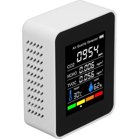 Testeur de qualité de l'air à semi-conducteurs, mesure multifonctionnelle, détecteur de qualité de l'air en temps réel pour la maison et le camping (1/5)