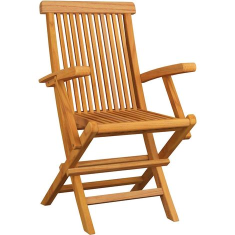 Maison Exclusive - Klappstühle, 4 Stück, Massivholz Teakholz (1/5)