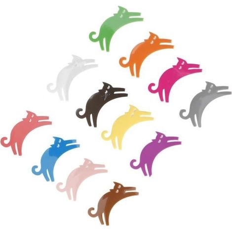 Marqueur de verre à vin - OMABETA - 24 pièces - Silicone - Forme d'animaux - Chats et chiens (1/4)