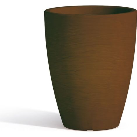VASO IN RESINA MONACIS ADONE ROUND H 37 cm. VARI COLORI - Colore: Marrone (1/5)