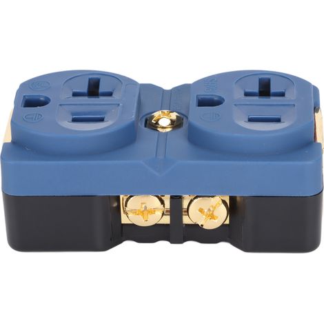 Prise audio DP‑1G audiophile en cuivre pur, double prise 20A 125V, plaquée or 24 carats, pour équipements Hi‑Fi (1/5)