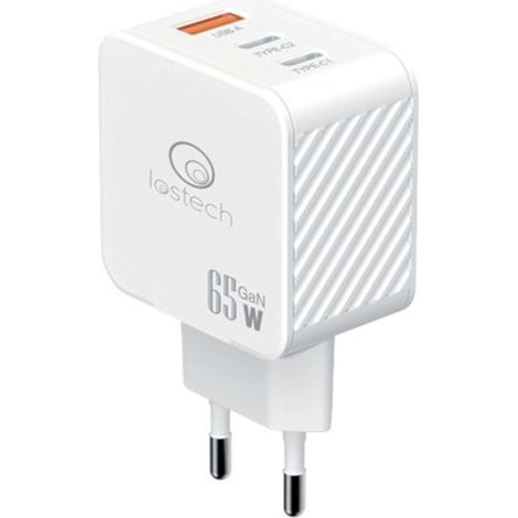 CARICABATTERIA SMARTPHONE RAPIDO LS-NC37 LOSTECH - VOLT 230 WATT 65 1 PRESA USB + 2 PRESA TYPE C - 1 pezzo