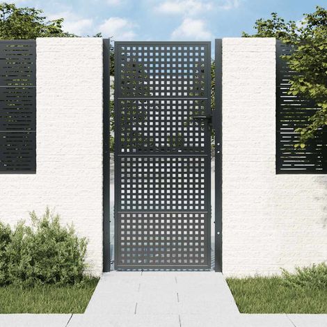 Portail de jardin anthracite 100x200 cm en acier