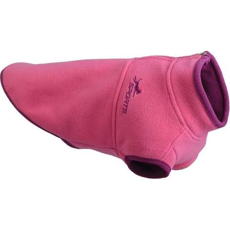 Hunde-Sweatshirt, Fleece, warmes Rosa, Größe S/M